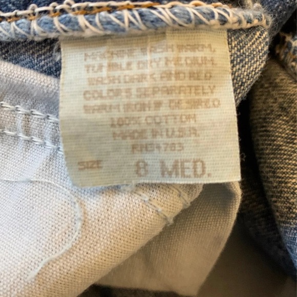 Vintage Dark Wash Lee High Waisted Mom Shorts - Picture 8 of 9